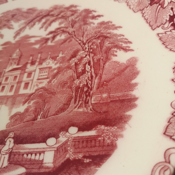 Vintage Mason's Patent Ironstone China Red Vista England 15½" Large Dinner Plate - Picture 2 of 10